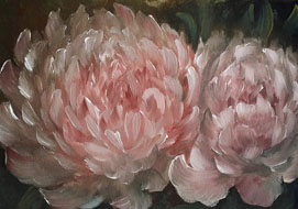 Peonies<br>
A4 - acrylic on paper