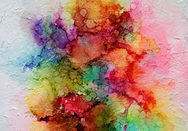 Abstract<br>
A5 - alcohol ink on paper