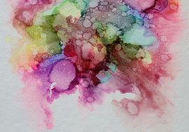 Abstract<br>
A5 - alcohol ink on paper