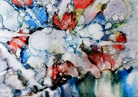 Abstract<br>
A4 - alcohol ink on paper