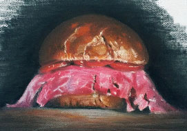 Bun (after Frank Laszlo)<br>
A4 - pastel on paper