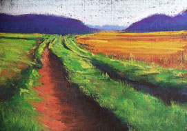 Landscape<br>
A5 - pastel on paper